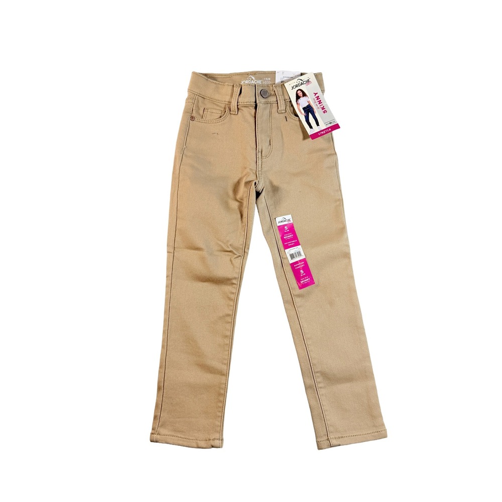 Jordache Girls High Rise Skinny Stretch Jeans Khaki Pants Size 5 Slim NWT